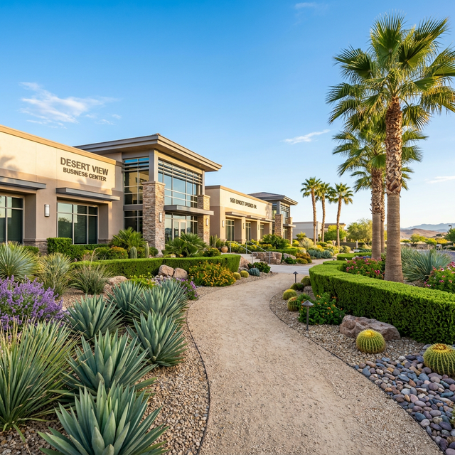 Manicured Las Vegas Commercial Landscape